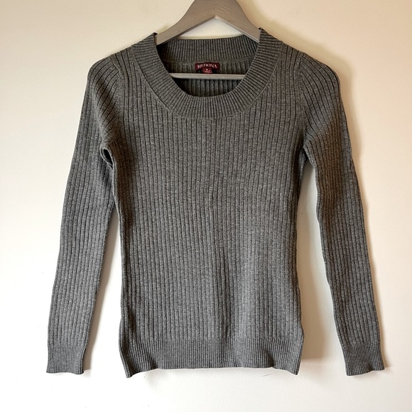 Gray Crew Neck Sweater, Merona, Women’s Size S - Picture 1 of 8